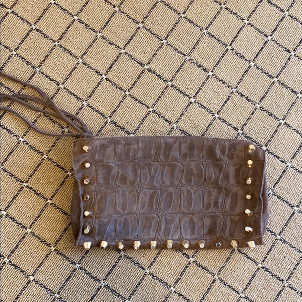 Linea Pelle suede clutch